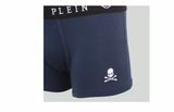 Philipp Plein Herren Boxershorts Unterhosen Trunk Totenkopf dunkelblau