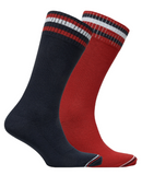 Tommy Hilfiger Classic 2 Pack Socken Unisex Damen Business Rot Schwarz - Kopensneakers Marken Schuhe stark reduziert