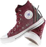 Converse Chuck Taylor CT TRI ZIP HI 545019C All Star Rot Damen Turnschuhe - Sportsgeiz