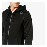 Reebok Herren Sweatshirt Kapuzenjacke Fleece Hoodie schwarz S - Sportsgeiz