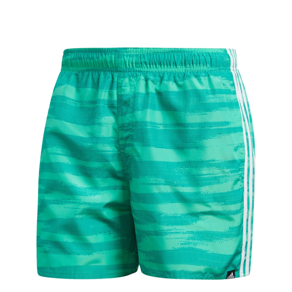 Adidas 3 Streifen All Over Print Badehose Badeshort Shorts Beach grun
