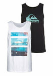 Quiksilver 2er Pack Trägershirt Top Tanktop Surfer schwarz weiß - Sportsgeiz