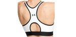 Under Armour Mid Keyhole Logo Graphic UA Damen Sport BH Shirt Gym Fitness weiß - Sportsgeiz